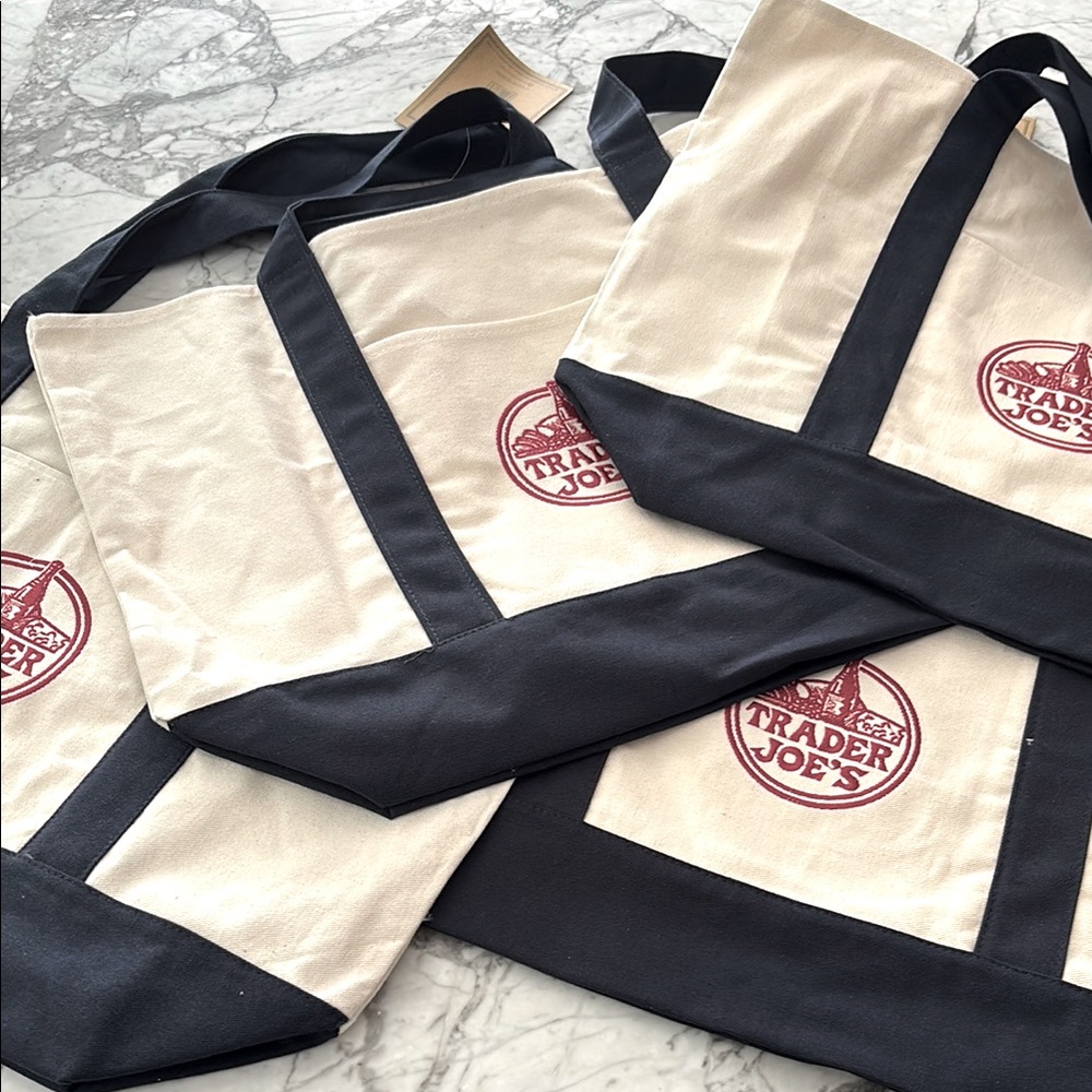 Set of 4 Trader Joe's Reusable Tote Bags